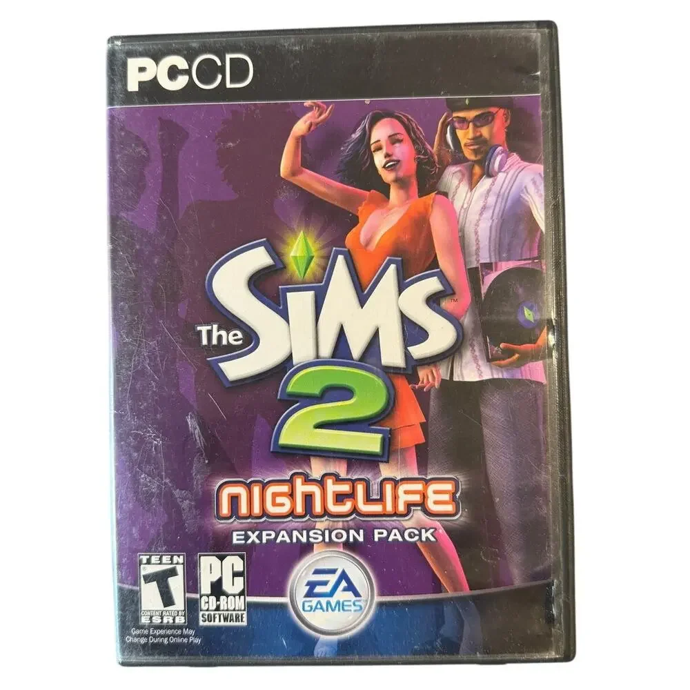 The Sims 2 Nightlife PC 2-Disc Expansion Pack EA 2005 Windows CD-ROM Complete